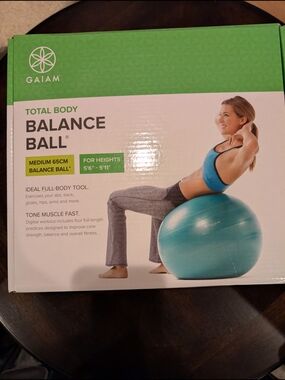 GAIAM Teal Exercise Stability Ball - Medium